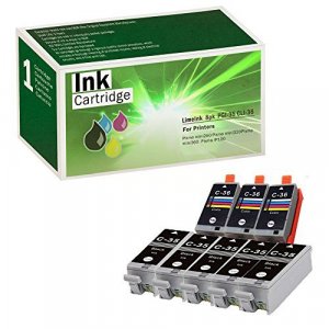 Limeink 8 Pack Compatible PGI-35 & CLI-36 Ink Cartridges (5 Black, 3 Color) Color Set Use for PIXMA iP100 PIXMA iP110 Series Printers 1509b002 1511B0