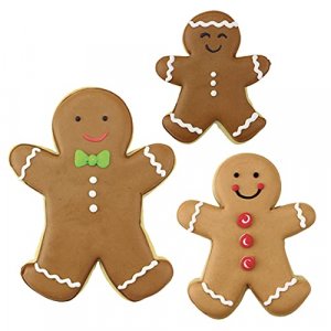Ann Clark Cookie Cutters 3 Piece Gingerbread Man Cookie Cutter Set with Recipe Booklet, 2.9