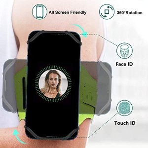 VUP Running Armband 360Rotatable for iPhone 13/Pro Max/Pro/Mini/12/11/SE/Xs/XR/X/8/7/Plus, Fits All 4-6.7 Inch Smartphones, with Key Holder Phone A