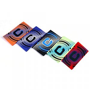 Haploon Football Soccer Captain Armband, Colored Elastic Captain Armband for Adult - Pack of 5