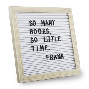 Letter Board by Crystal Lemon, Felt Letter Board, 10x10 Inches, Changeable  Wooden Message Board Sign, Wood Frame, Wall Mount, Free Standing(Gray)