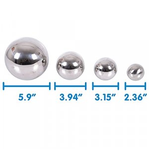 TickiT - 9322 Sensory Reflective Balls - Set of 4 - Mirrored Spheres for Babies and Toddlers - Stainless Steel Sensory Balls for Reflections and Colo