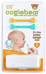 oogiebear - Nose and Ear Gadget. Safe, Easy Nasal Booger and Ear Cleaner for Newborns and Infants. Dual Earwax and Snot Remover - 2 Pack with Case - 