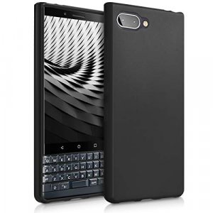 kwmobile TPU Case Compatible with BlackBerry KEYtwo LE (Key2 LE) - Case Soft Slim Smooth Flexible Protective Phone Cover - Black Matte