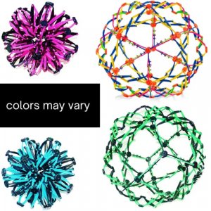 4E's Novelty Expandable Breathing Ball Sphere (4 Pack) Toy for Kids Stress Reliever Fidget Toys Colors May Vary for Yoga Anxiety Relaxation Expands f