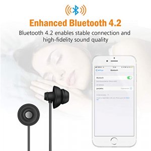 Bluetooth Sleep Headphones - GOOJODOQ Bluetooth 4.2 Wireless Soft in-Ear Sleeping Earbuds, 18 Hours Music time, Wireless Sleep Headsets for Insomnia,
