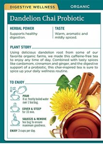 Traditional Medicinals Organic Dandelion Chai Probiotic (16 Count, Pack of 1)