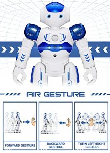KingsDragon RC Robot Toys for Kids, Gesture & Sensing Programmable Remote Control Smart Robot for Age 3 4 5 6 7 8 Year Old Boys Girls Birthday Gift P