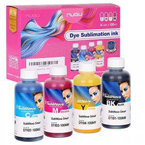 4 X 100ml Sublimation Ink, High Density Professional Dye Sublimation Refill Inks Made by in Korea, (for CISS). for Inkjet Printers, Heat Transfer on 