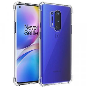 Osophter for Oneplus 8 Pro Case Clear Transparent Reinforced Corners TPU Shock-Absorption Flexible Cell Phone Cover for One Plus 8 Pro/Oneplus8 Pro(C