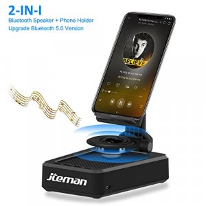 Cell Phone Stand with Wireless Bluetooth Speaker and Anti-Slip Base HD Surround Sound Perfect for Home and Outdoors with Bluetooth Speaker for Desk C