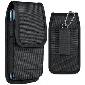 ykooe Cell Phone Pouch Nylon Holster Case with Belt Clip Cover Compatible with iPhone 12, 12 Pro, 11, 11 Pro, 13, 13 Pro, Max, XR X 6 7 8 Plus Samsun