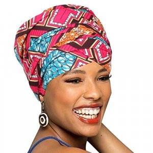 Easy Wearing African Head Wrap,Long Scarf Turban Shawl Hair Bohemian Headwrap