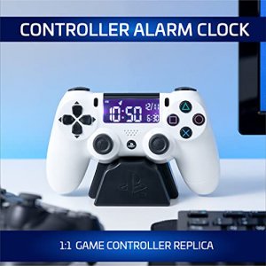 Paladone Playstation White Controller Alarm Clock, Regular, Multicolor
