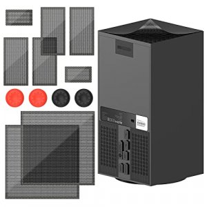 Dust Cover for Xbox Series X, Dust Filter Cover Mesh Cooler Filter Dust-Proof Cover for Xbox Series X Console Accessories with 4 Thump Grip Caps- 2 P