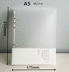 3 Pack A5 A6 B5 Round Ring Binder Cover 6-Ring 9-Ring PVC Binder Covers Refillable Notebook Loose Leaf Binder Protector (Inner Paper Not Included A5)