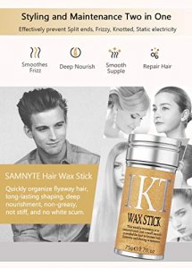 Hair Wax Stick, Styling Wax for Smooth Wigs, Slick Stick for Hair Non-greasy Styling Hair Pomade Stick for Flyaways Edge & Frizz Hair - 2.7 Oz