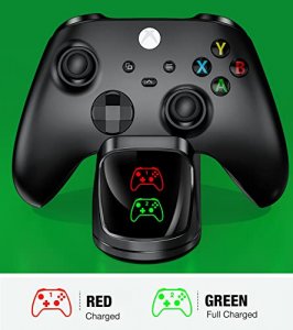 Controller Charger for Xbox Series X/Xbox One Controller, Charging Station with Dual Controller Battery Pack, 4 Battery Cover, 1 Rechargeable Chargin