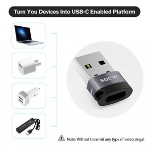 USB C to USB Adapter (4 Pack) ,USB-C Female to USB Male, Type C to USB A Converter Compatible with Apple MagSafe, iPhone 11 12 13 14 Pro Max, Samsung