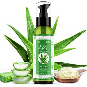 Aloe Vera Gel After Sun - Skin Care for Face Body Hair Hand Soothing Moisturizing Hydrating, Natural Pure Organic Moisturizer, Sunburn Relief Lotion,