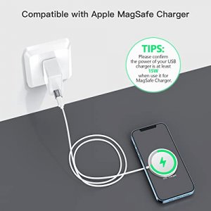 USB C to USB Adapter 3Pack,Compatible with Apple Watch & MagSafe Charger,Type C Female to USB Male Adapter,USBC Power Charger Converter for iPhone 14