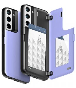 Goospery Magnetic Door Bumper Compatible with Galaxy S22 Plus Case, Card Holder Wallet Easy Magnet Auto Closing Protective Dual Layer Sturdy Phone Ba