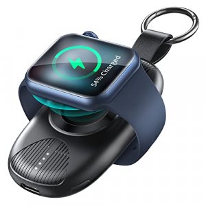 Portable Charger for Apple Watch, 1000mAh Magnetic Keychain Wireless Power Bank Watch Charger for iWatch with 4 LED Indicators, Apple Watch Accessori