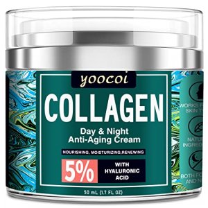 Collagen Cream,Face Moisturizer,Day & Night Anti Aging Collagen Cream,Natural Formula with Hyaluronic Acid & Vitamin C - Firming Cream to Smooth Wrin