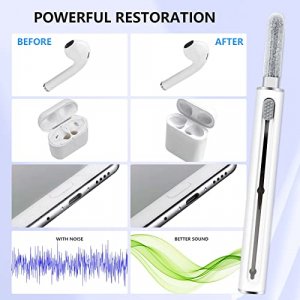 Airpod 1 2 3 Cleaner Kit, Cleaning Pen with Soft Brush,3 in 1 Multifunction Earbud Cleaning Kit for Bluetooth Earphones Case Headphones Cleaning Tool