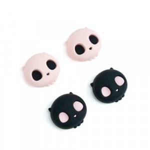 GeekShare Cute Silicone Halloween Joycon Thumb Grip Caps, Joystick Cover Compatible with Nintendo Switch / OLED / Switch Lite,4PCS -- Pink Skull