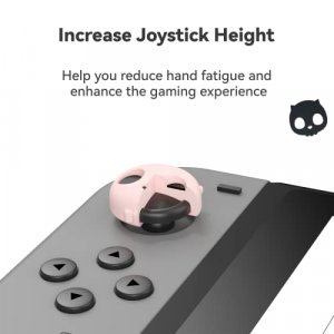 GeekShare Cute Silicone Halloween Joycon Thumb Grip Caps, Joystick Cover Compatible with Nintendo Switch / OLED / Switch Lite,4PCS -- Pink Skull