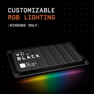 WD_BLACK 1TB P40 Game Drive SSD - Up to 2,000MB/s, RGB Lighting, Portable External Solid State Drive SSD, Compatible with Playstation, Xbox, PC, & Ma