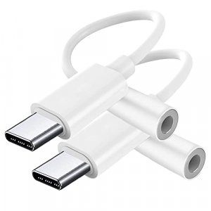 USB C Male to 3.5mm Female Headphone Jack Adapter(2 Pack),Type C to Aux Audio Dongle Cable Cord Compatible with Samsung Galaxy S22 S21 Ultra S20 S10 