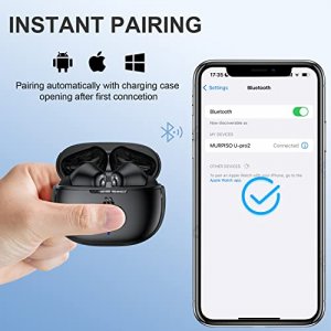 MURPISO Wireless Earbuds, Active Noise Cancelling Wireless Earbuds, in-Ear Bluetooth 5.2 Headphones with 4 Mics, 35 Hours Playtime, IPX6 Waterproof, 