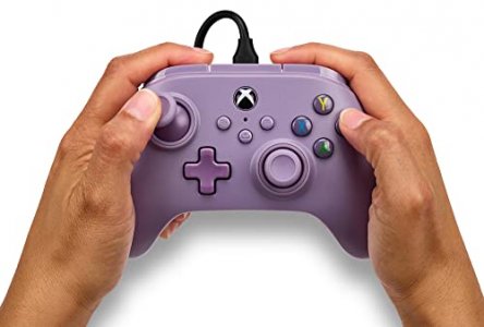 PowerA Nano Enhanced Wired Controller for Xbox Series X|S - Lilac, portable, compact, gamepad, wired video game controller, gaming controller, works 