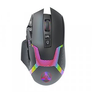 Ergonomic Wireless Bluetooth Mouse RGB Rechargeable Computer Gaming Mice Side Buttons USB-C 2.4G BT4.0 BT5.0,Multi Buttons Shortcut 5 DPI,Right/Left 