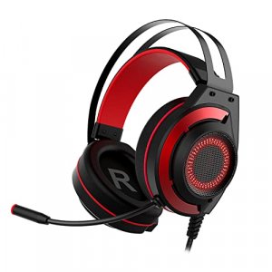 USOTSO PC Gaming Headset/Video Game Stereo Headphone with Noise Canceling Mic & Memory Foam Ear Pads for PC/PS5/PS4/Xbox One/Nintendo Switch - Black 