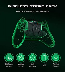 ARMOR-X Pro Upgrade Wireless Back Button Strike Pack with 1300mA Battery for Xbox Series S/X Accessories, Support Somatosensory with Multi-platform A