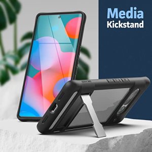 Encased Kickstand Case Designed for Google Pixel 7 PRO with Metal Stand (Black/Clear)