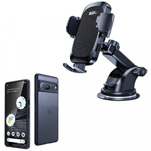 Humixx Translucent Matte for Google Pixel 7 Case & Humixx Phone Mount for Car [Military-Grade Super Suction]