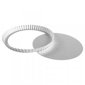 Fat Daddio's PFT-11 Round Fluted Tart Pan, 11 x 1 Inch