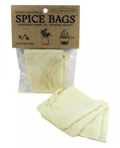 Regency Wraps 100% Cotton Drawstring Bag For Enclosing Bulk Spices, Tea, Potpourri And Jewelry, 3