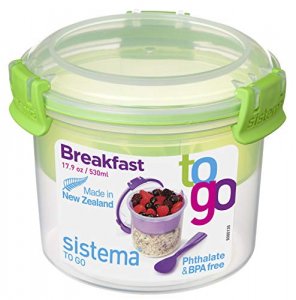 Sistema To Go Collection Mini Bites Small Food Storage Containers, 4.39 oz.  130 mL, Pink, Green and Blue, 3 Count