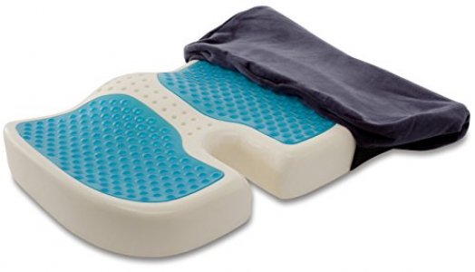 TravelMate Gel-Enhanced Memory Foam Seat Cushion Perfect for Office Chair & Car Seat Cushion Helps Relief from Tailbone Pain Reduce Press