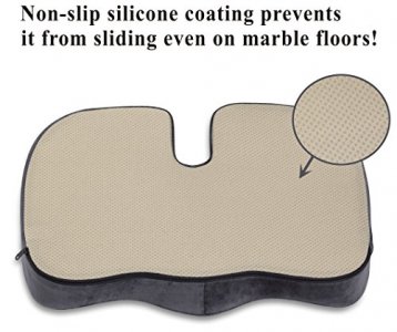 TravelMate Gel-Enhanced Memory Foam Seat Cushion Perfect for Office Chair & Car Seat Cushion Helps Relief from Tailbone Pain Reduce Press