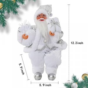 39 Pcs Christmas Village Houses Figurines Decoration Set Christmas  Miniature Ornaments Mini Garden Accessories Kit with Santa Claus Snowmen  Reindeer