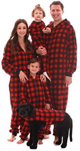 #followme Family Pajamas Buffalo Plaid Microfleece Mens Adult Onesie 6754-10195-L