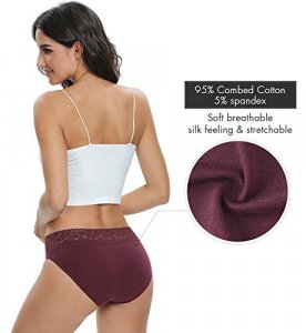 Altheanray Womens Underwear Cotton Briefs Lace Bikini Panties for