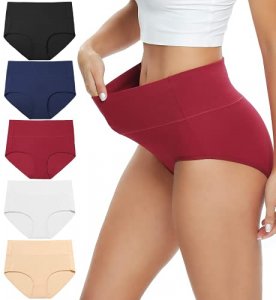 Altheanray Womens Underwear Cotton Briefs - High