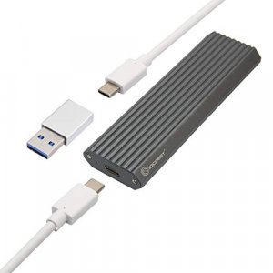 SY-ENC40140 USB-C 3.1 M.2 M-Key PCI-E NVMe Based SSD External Aluminum Enclosure Adapter Supports 2230/2242 / 2260/2280